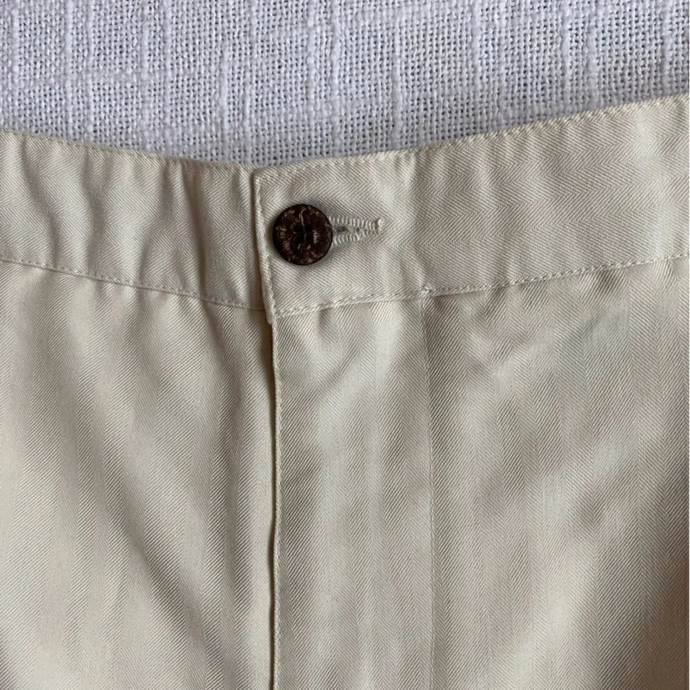Caribbean Joe Cream Dressy Shorts Pleated Front